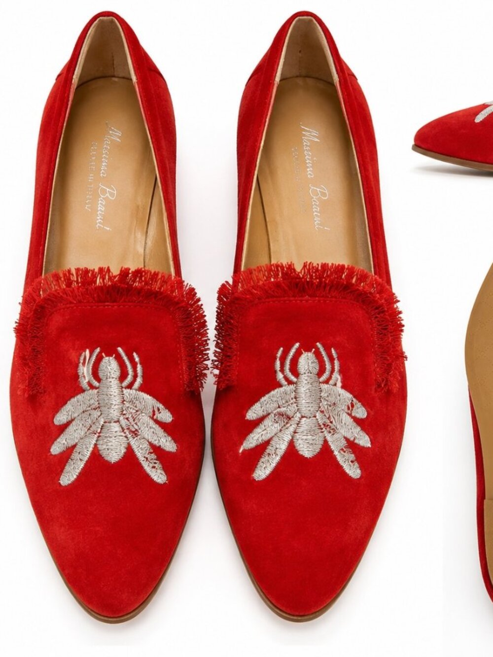 Matteo Bertoni Red Suede Loafers